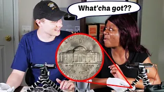 SHE FOUND THIS RARE COIN AND DIDN'T EVEN REALIZE IT! | COIN ROLL HUNTING NICKELS COMPETITION HUNT!