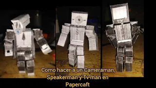 coma hacer a un personaje de cada facción de skibidi toilet en papercraft