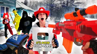 NERF WAR | 100K SUBSCRIBERS BATTLE!