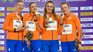 Women's 4x400m • MEDAL CEREMONY 🥇🇳🇱 WC Glasgow 24 🏴󠁧󠁢󠁳󠁣󠁴󠁿 NETHERLANDS, WORLD CHAMPIONS!! ⚡ March 03