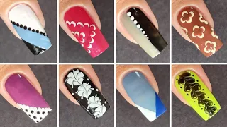 Top 8 Easy Nailart at Home || Nailart within only 2 minutes #naildesign #nailart #nailtutorial #