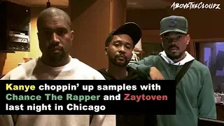 Kanye West Sampling Michael Jackson in the studio with Chance The Rapper
