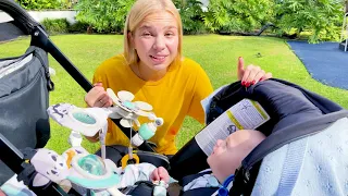 Maggie and little brother play on Playground in the Park!