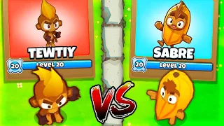 TEWTIY TOWER vs SABRE TOWER in BTD 6!