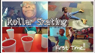 Kids First Time Roller Skating Crazy but Fun!!! | Mom Of 5