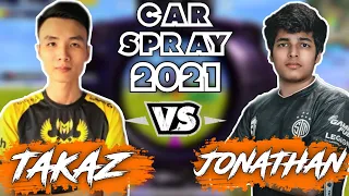 JONATHAN vs TACAZ ⚡2022 | PUBG | Op Cars Spray Comparison Who is Best?