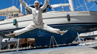 24 hours living in a boat yard...Teenager sailing the world