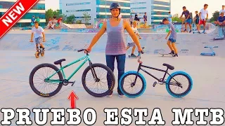 IN A SKATEPARK WITH THIS - Jumping with MTB, Scooter,  BMX & MINIBMX