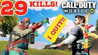 *NEW* HE QUIT THE GAME in BATTLE ROYALE | SOLO VS SQUAD CALL OF DUTY MOBILE GAMEPLAY