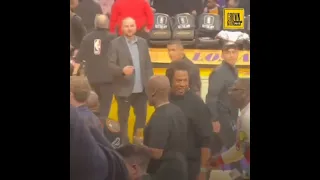 JAY-Z attempts to calm Denzel Washington down during heated argument at Lakers game