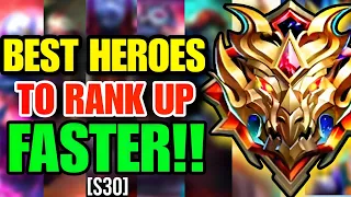 Best Heroes For Solo Rank Up2023 || Best Heroes To RankUp Faster S30 Mobile LegendsBang Bang