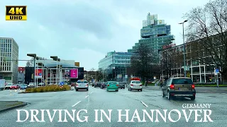 Driving in Hannover, Germany | 4K UHD | Driving Tour | Rainy Day Drive in Hannover |