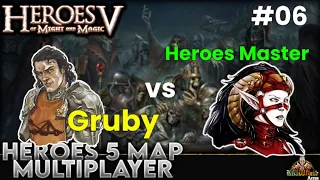 Czarnoksiężnik bez MAGII?! | Heroes V Multiplayer | Heroiczny | Heroes Master vs Gruby #06