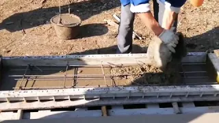 How to make a concrete sleeper bench in garden
