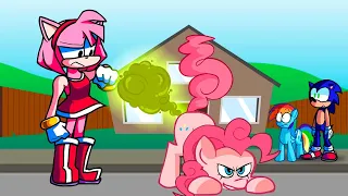 Amy VS Pinkie Pie - Blockhead but... it's deadly farting🤢