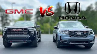 2024 GMC Canyon AT4 VS 2024 Honda Ridgeline Trailsport!