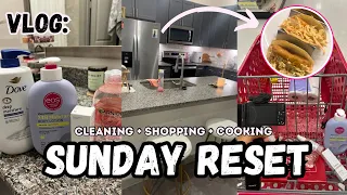 VLOG: Sunday Reset | cleaning + shopping + cooking