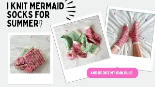 I Knit Mermaid Socks for Summer! (And broke my own rule)