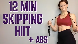 12 Min JUMP ROPE Cardio and ABS HIIT Workout to BURN FAT!