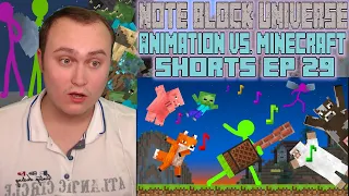 Note Block Universe - Animation vs. Minecraft Shorts Ep 29 | Reaction | Music Story