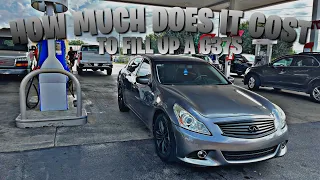 HOW MUCH WILL IT COST TO FILL UP A G37S