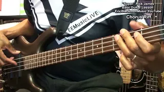 How To Play SUPER FREAK Rick James On Bass Guitar EricBlackmonMusic BASS
