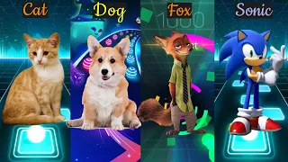 Cat - Dog - Fox - Sonic - Tiles Hop - Dancing Road - Smash Color
