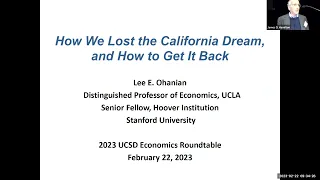 Lee Ohanian - How we lost the California dream and how to get it back