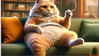 GINGER CAT 🐱 SMOKE AND GET LUNG CANCER | Aicat7 #catmemes #cat #funny #shorts #fyp #cute #aicat7