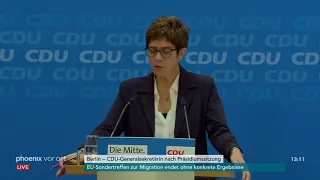CDU-Präsidiumssitzung: Pressestatement von Annegret Kramp-Karrenbauer am 25.06.2018