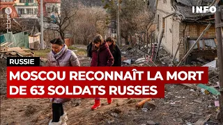 Russie : Moscou reconnaît la mort de 63 soldats russes - RTBF Info