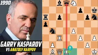 GARRY KASPAROV EXCELS AGAINST KARPOV ANATOLY! World Championship 1990 Round 1-2