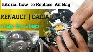 HOW TO REMOVE || FIX STEERING WHEEL AIR BAG by Renault