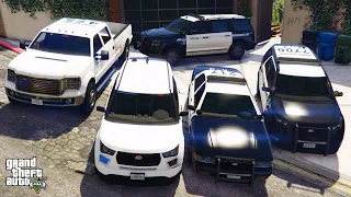 GTA 5 - Stealing Los Santos Port Police Vehicles with Franklin! | (Real Life Cars) #143