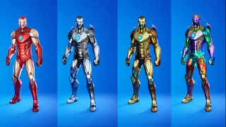 All Ironman Styles with Suit-up Emote -  Red, Silver, Gold,Rainbow Foil Color Ironman