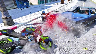 GTA 5 BIKE CRASHES AND ACCIDENTS SLOW MOTION #2 (Euphoria Physics Showcase)