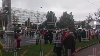 Минск. Момент использования светошумовой гранаты против пенсионеров.