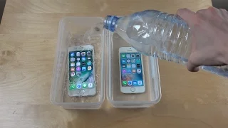 iPhone 7 vs. iPhone SE Water Freeze Test 20 Hours!