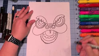 Lion Dancer Drawing for Chinese New Year