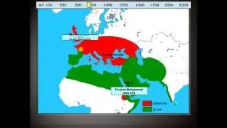 Animated Map of Christianity and Islam: A History of Conflict Year 1 to 2016