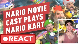 Reacting to The Cast of The Mario Movie Playing Mario Kart