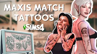 BEST MAXIS MATCH TATTOOS! - The Sims 4 Custom Content