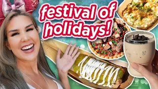 FESTIVAL OF HOLIDAYS 2023 FOOD PREVIEW! 🌟 Trying This Year's NEW FOOD! Disneyland Vlog 2023