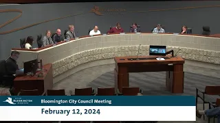 February 12, 2024 Bloomington City Council Meeting