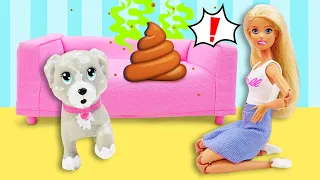Блогер Барби завела щенка! 🐕 Игры в куклы и смешные видео для девочек