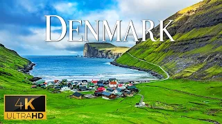 FLYING OVER DENMARK (4K Video UHD) - Relaxing Music With Beautiful Nature Video For Stress Relief