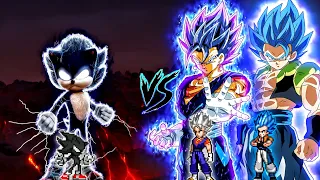 Dark Sonic V2 OP (New) VS Vegito OP (all form) & Gogeta OP (all form) in Jump Force Mugen