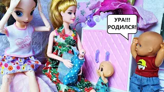 BACK TO BABYSITTING! THE BABY WAS BORN! Katya and Max are a fun family! Funny Dolls Barbie DARINELKA