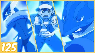 ASH LUCARIO BATTLE BOND?! Ash-Greninja! Ash vs Cynthia Part 3 - Pokemon Journeys Episode 125 Review