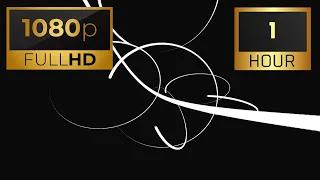 FULL HD relaxing screensaver ▮ Abstract white lines motion background ▮ 1 HOUR LOOP VIDEO